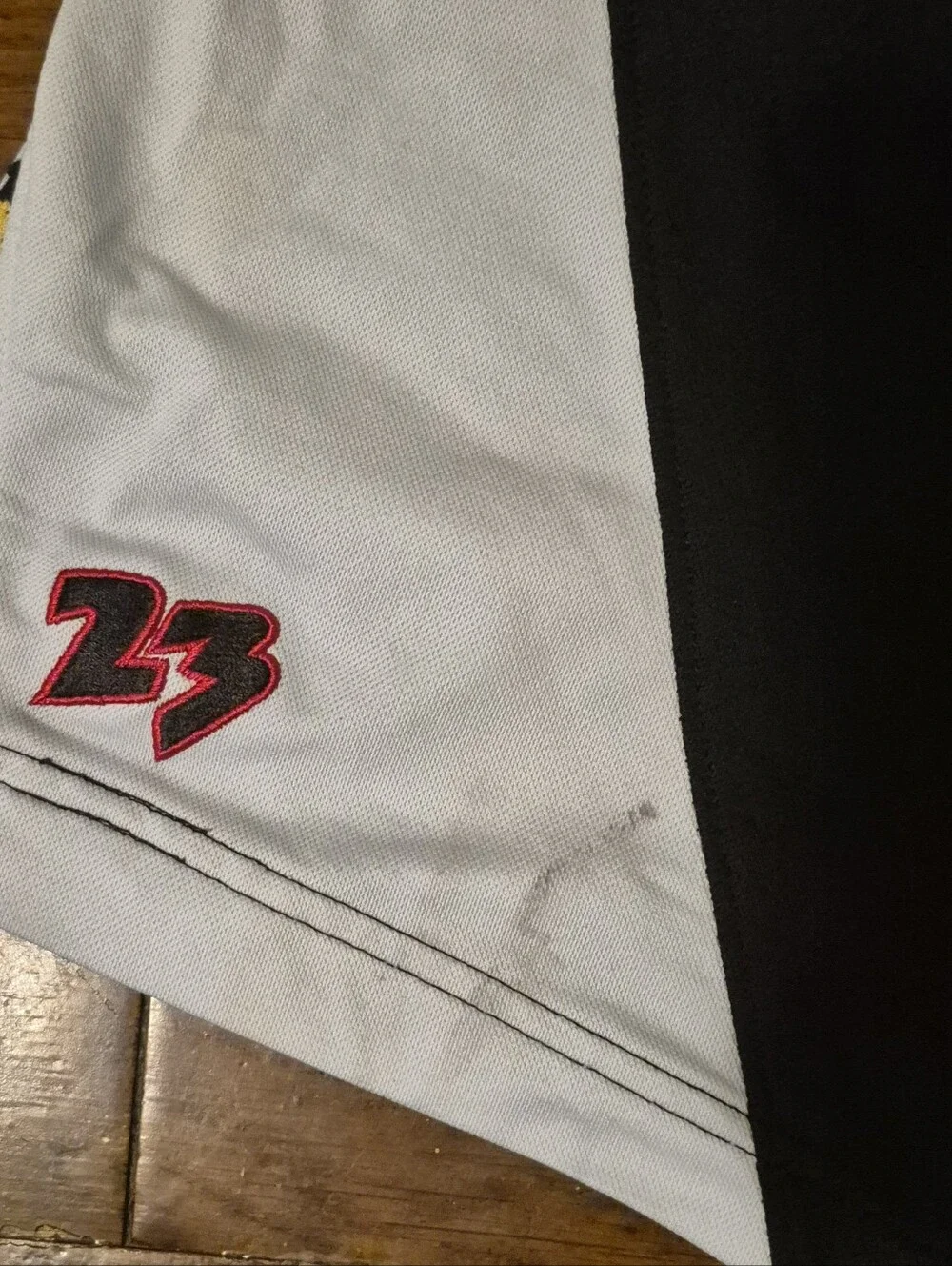 Jordan Black & White Men's Sz L Athletic Basketball Shorts with Multicolor Trim